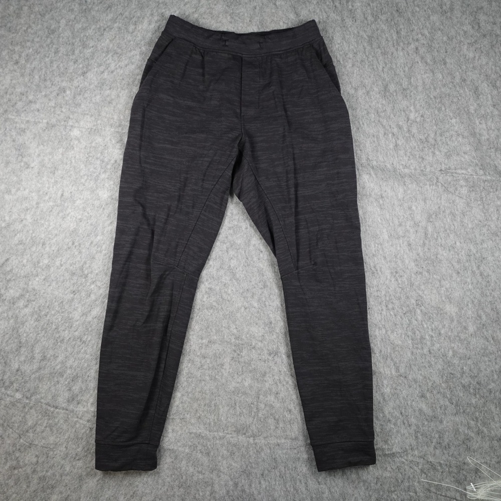 Lululemon Pant Mens Medium Black City Sweat Jogger Jacquard Athleisure Sweatpant